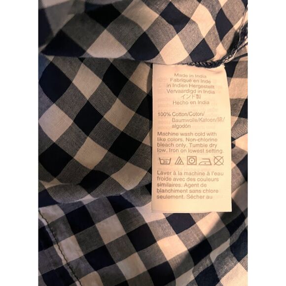 J Crew Shirt L Men's Blue White Check Button Down Dadcore Normcore Casual - Picture 5 of 5